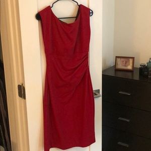 DVF red dress